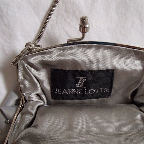 JEANNIE LOTTIE SILVER EMBELLISHED JEWEL MINI PURSE - Picture 3 of 3